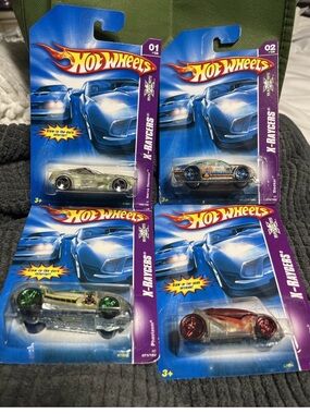 Hot Wheels X-Raycers, Lot of 4, Nerve Hammer, Stockar, Phastasm, Vendetta